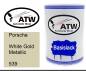 Preview: Porsche, White Gold Metallic, 539: 500ml Lackdose, von ATW Autoteile West.